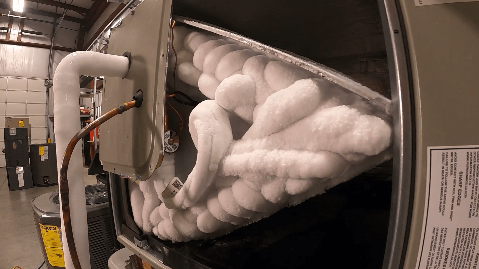 frozen AC unit