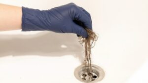 pulling hair out of shower drain