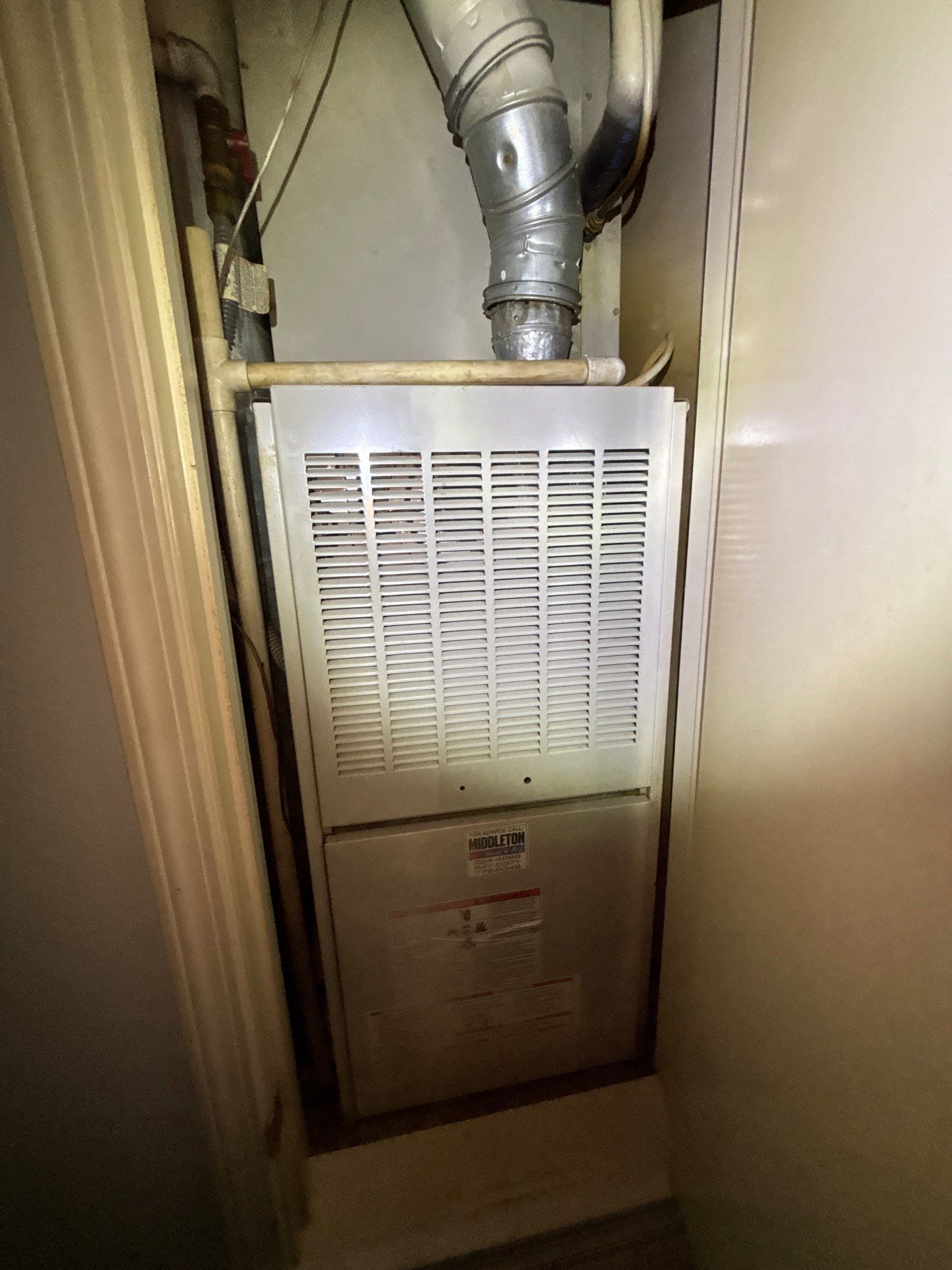 Indoor furnace and air handler inspected during an HVAC diagnostic in Bryant, AR by Paschal Little Rock