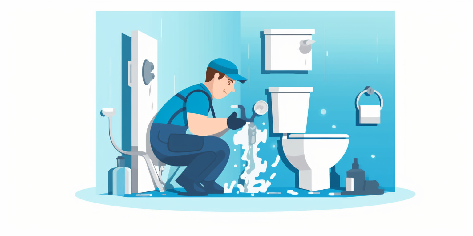 Alex Collins vector style illustation of a plumber working on a efa6d044 cb44 4693 8382 03608b2dbb1a